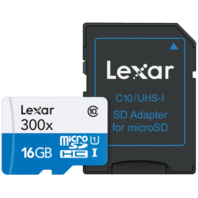 LEXAR HIGH-PERFORMANCE 300X MICROSDHC/MICROSDXC UHS-I 16  Default image