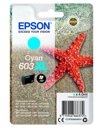EPSON 603 STELLA MARINA T03A XL SINGLE CIANO  Default image