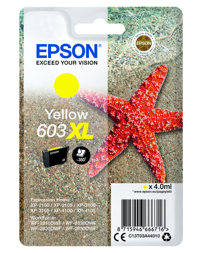 EPSON 603 STELLA MARINA T03A XL SINGLE GIALLO  Default image