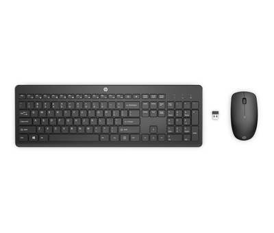 HP HP 230 Tastiera e Mouse Wireless, Nero  Default image