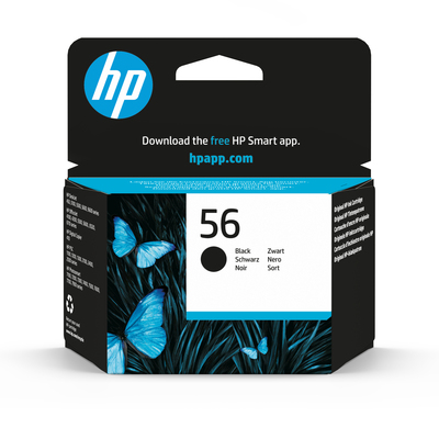 HP 56A C6656AE, cartuccia di inchiostro originale, da 520 pagine, compatibile con Stampanti HP DeskJet, nero  Default image