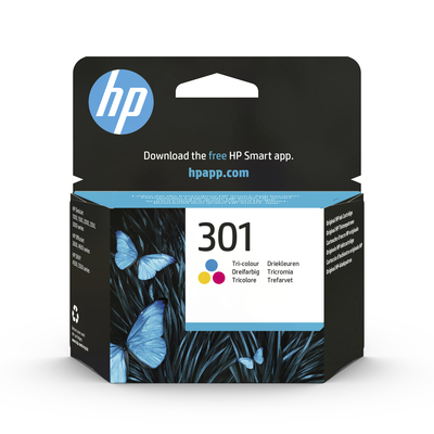 HP 301 CH562EE Cartuccia Da 165 Pagine, per Stampanti HP DeskJet, Tricromia  Default image