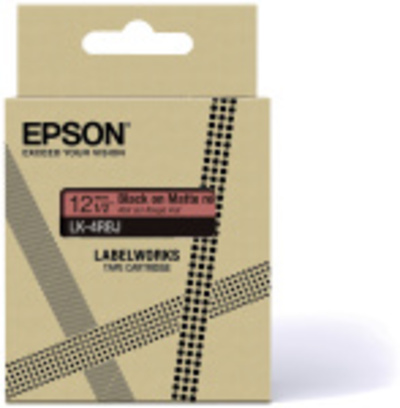 EPSON EPSON Materiale di Consumo Nastro Label Works per sistemi per etichette Matte Red/Black 12mm LK-4RBJ  Default image