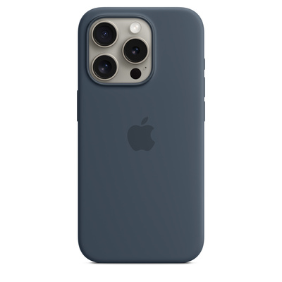 APPLE Custodia MagSafe in silicone per iPhone 15 Pro - Blu tempesta  Default image